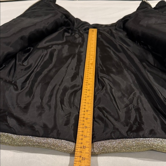 Design Lab Lord & Taylor Metallic Silver & Gold Women's Puffer Bomber Jacket SzS - Picture 10 of 13